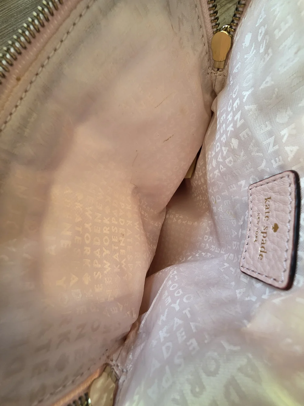 Kate Spade Pebbled Leather Crossbody Bag in Light Pink